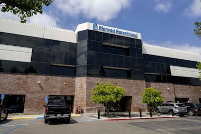 Photo: Leonard Ortiz/MediaNews Group/OC Register via Getty Images) Anaheim, CA - May 03: The corporate headquarters of Planned Parenthood of Orange & San Bernardino Counties in Anaheim on Tuesday, May 3, 2022.