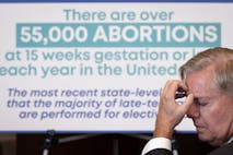 WASHINGTON, DC - SEPTEMBER 13: Sen. Lindsey Graham (R-SC) waits to speak during news conference to announce a new bill on abortion restrictions, on Capitol Hill September 13, 2022 in Washington, DC. Grahams proposal would enact a national ban on abortions after the 15 week mark.