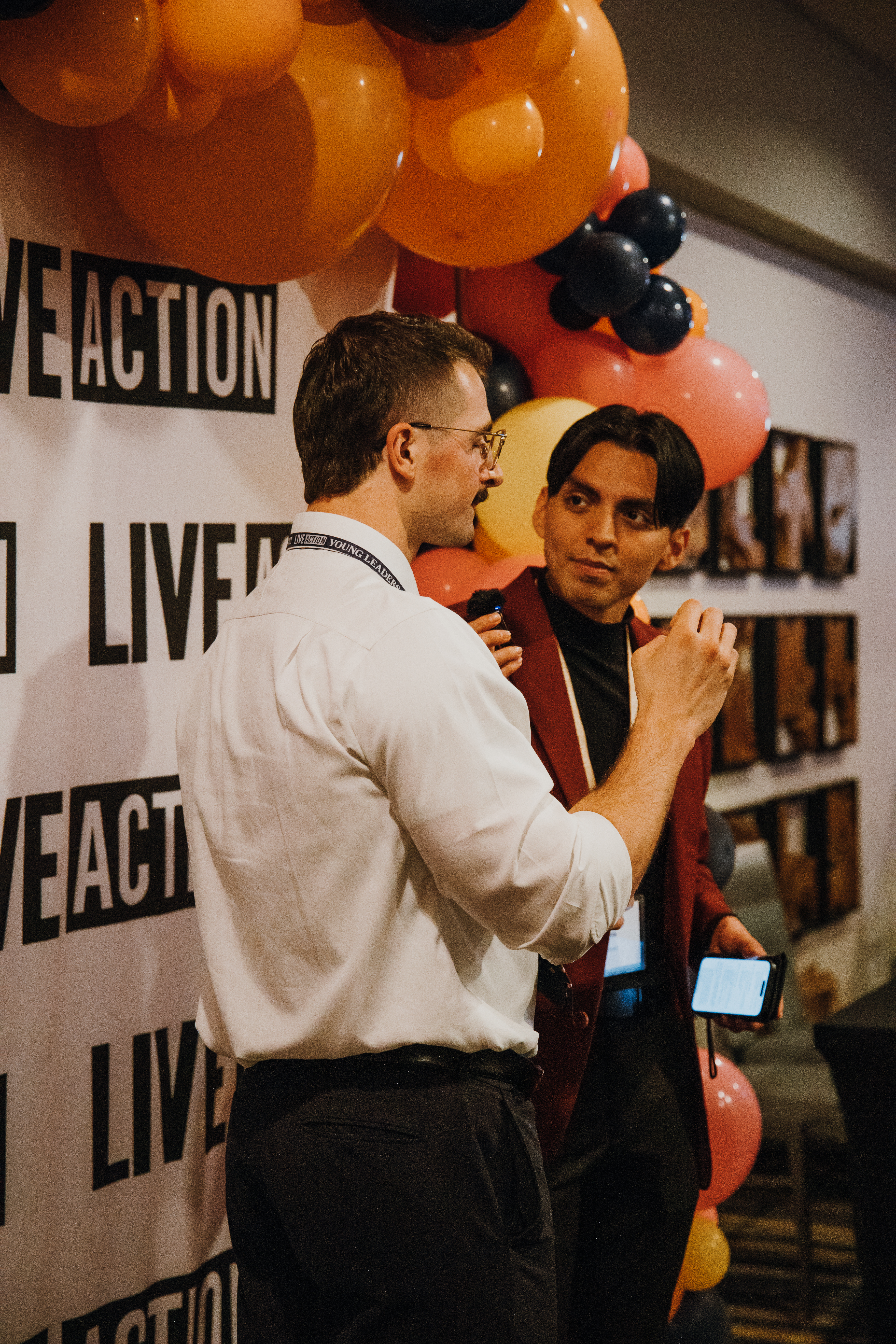 Franco interviewing a guest at YLS 2025