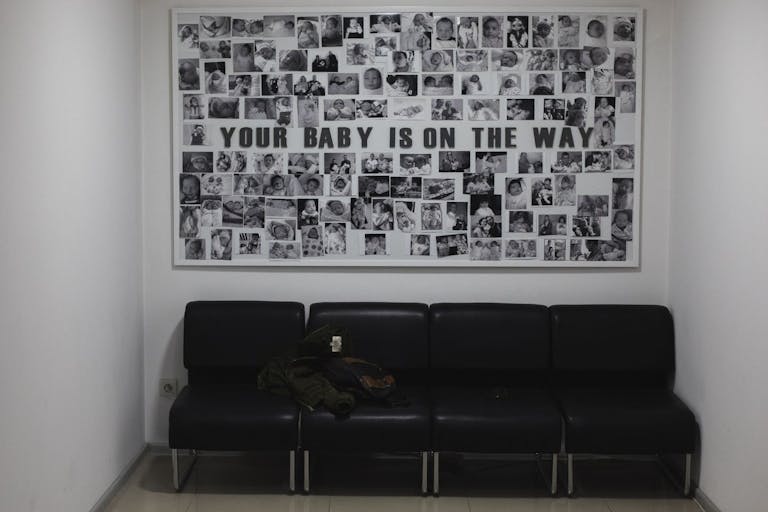 Photo: MARIE AUDINET/Hans Lucas/AFP via Getty Images At the headquarters of New Life Georgia in Tbilisi in Georgia on 2 November 2023. New Life Georgia is one of the leading surrogacy agencies in Georgia. In Georgia, surrogacy has been legal since 1998 for infertile heterosexual couples, but the practice is booming today, particularly with the war in Ukraine, which has shifted a significant number of requests to Georgia.