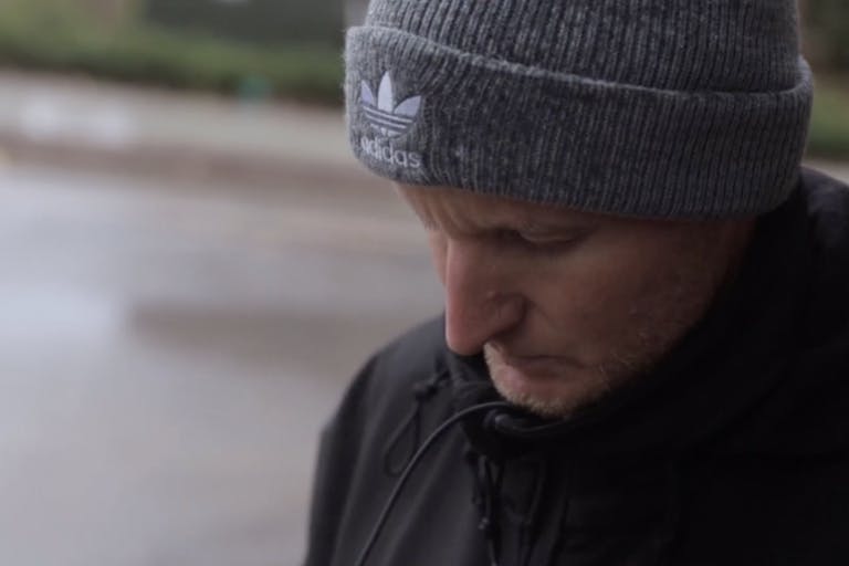 Photo: Jason Cantrell - ATL's VOICE (YouTube) Jason Cantrell prays outside Atlanta, GA abortion clinic