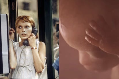 Photos: Getty Images/Live Action Mia Farrow in "Rosemary's Baby" and Baby Olivia (Getty