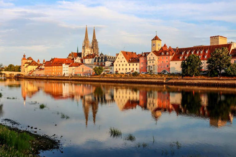 Photo: Frans Sellies/Getty Images Regensburg is a city in Bavaria in Germany at the Danube river. The medieval old-town centre of the city was made a UNESCO World Heritage Site in 2006 because of its well-preserved architecture.