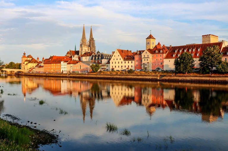 Regensburg is a city in Bavaria in Germany at the  Danube river. The medieval old-town centre of the city was made a UNESCO World Heritage Site in 2006 because of its well-preserved architecture.