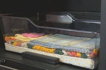 Photo: Local 12 Instagram A clear cradle with mattress acts as the baby box.