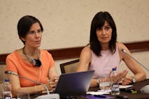Photo: ADEM ALTAN/AFP via Getty Images United Nations Special Rapporteur on violence against women, its causes and consequences, Reem Alsalem (L) and UN Human Rights Officer Orlagh McCann (R) address a press conference in Ankara on july 27, 2022 where Alsalem shared preliminary findings from her visit to Turkey and urged the Turkish governement to reconsider its decision of withdrawal from Istanbul Convention, a treaty on preventing and fighting violence against women. (Photo by Adem ALTAN / AFP)