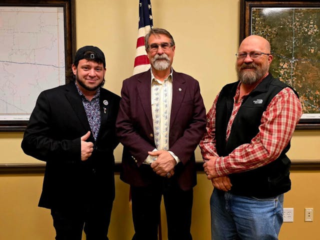 Photo: Mark Lee Dickson (SCFTU Initiative Founder Mark Lee Dickson, Judge Kevin Brendle, and Commissioner Chris Horn) Dickens County Texas