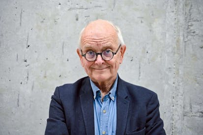 LVIV, UKRAINE - OCTOBER 25, 2024 - British neurosurgeon Henry Marsh is pictured during the lecture "Why is teamwork so important in medicine? What should be the effective communication between doctors within the team?" at the training hub of St. Panteleimon Hospital of the First Territorial Medical Association of Lviv, western Ukraine. (Photo credit should read Anastasiia Smolienko / Ukrinform/Future Publishing via Getty Images)