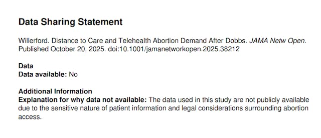 Telehealth Abortion Post Dobbs Study