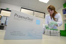 Photo: Patrick Seeger/picture alliance via Getty Images The Medical Technical Assistent Stephani Haid checks the blood sample of a pregnant woman at the company LifeCodexx in Konstanz, Germany, 24 February 2014. The company has developed the "PraenaTest", which can exclude or confirm the trisomies 21, 18 and 13 in the unborn child with the help of a maternal blood sample.