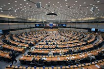 Members of the European Parliament attend a session in the hemicycle in Brussels, on November 12, 2025.