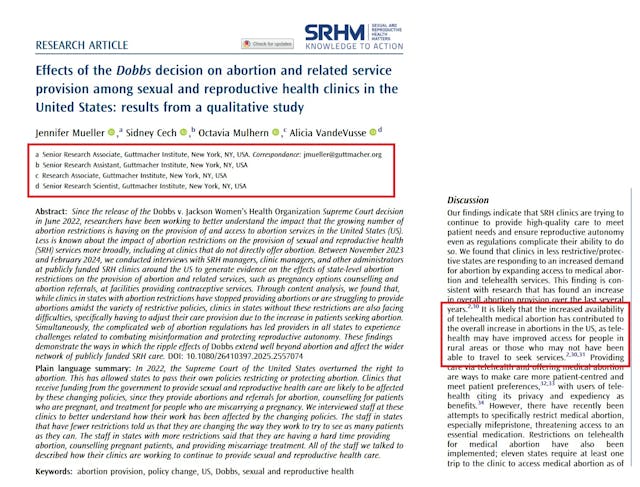 Guttmacher study admits mail order led to increased abortions