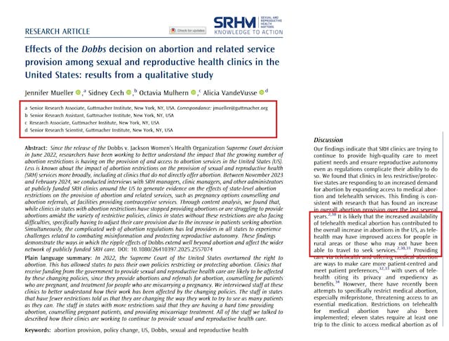 Guttmacher study admits mail order led to increased abortions