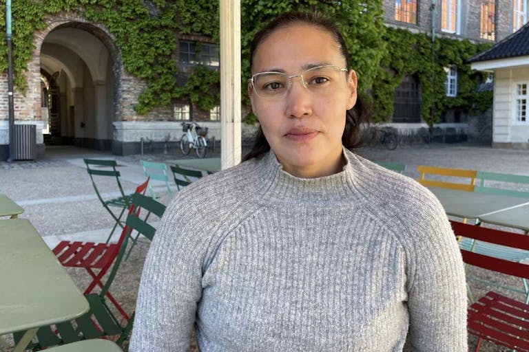 Inuit mother Keira Alexandra Kronvold, 38, look on during an interview with AFP on May 5, 2025 in Copenhagen. Keira Alexandra Kronvold's baby daughter Zammi was only two hours old when Danish social workers separated her from her mother, an Indigenous Inuit woman deemed unfit to raise the child after a contested parental aptitude test. Danish authorities have previously faced backlash for an experiment that took Greenlandic children from their families in the 1950s to socialise them in Denmark, and for forcing thousands of Inuit women to use IUD contraceptive devices from the 1960s to 1990s.