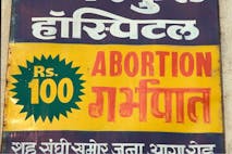 India, Advertisement for abortions. India.