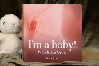Photo shows the book I'm a Baby from Live Action.