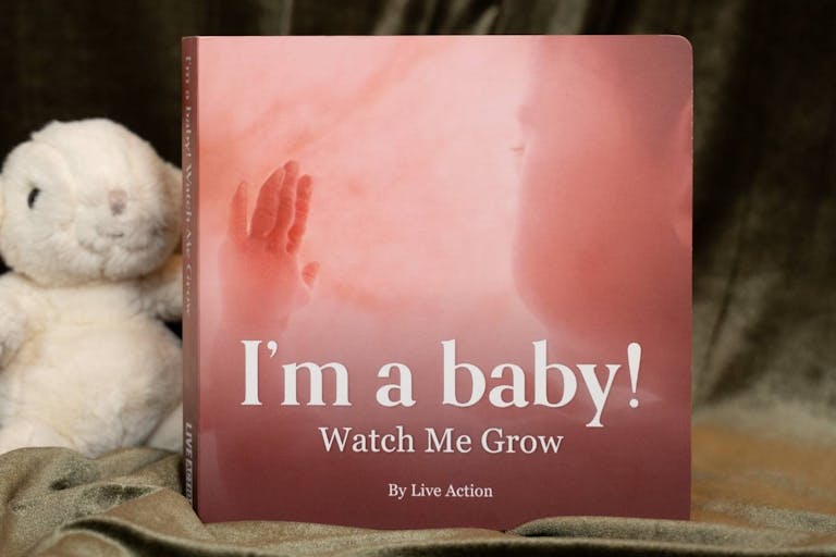 Photo shows the book I'm a Baby from Live Action.