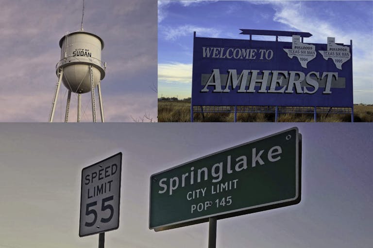 Sudan, Amherst, Springlake TX signs