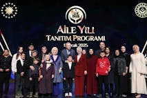 Turkish President Recep Tayyip Erdogan poses for a picture as he attends Debut of "Year of the Family" event at Bestepe Nation's Convention and Culture Center in Ankara, Turkiye on January 13, 2025.