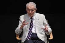 Photo: Michael Loccisano/Getty Images for HBO NEW YORK - JUNE 24: Film subject Dr. Jack Kevorkian takes part in a Q&A following the HBO Documentary Screening Of "Kevorkian" at HBO Theater on June 24, 2010 in New York City.