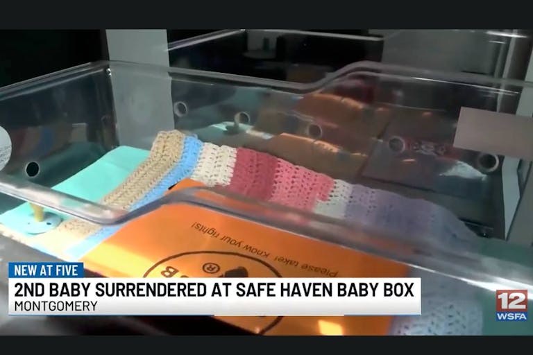 Photo: News 12 Image shows the bassinet inside the Montgomery, Alabama safe haven baby box