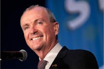 ASBURY PARK, NJ - NOVEMBER 03: New Jersey Governor Phil Murphy delivers a victory speech to supporters at Grand Arcade at the Pavilion on November 3, 2021 in Asbury Park, New Jersey. Murphy's narrow victory over Republican gubernatorial candidate Jack Ciattarelli makes him the first Democratic New Jersey governor in more than four decades to win reelection.