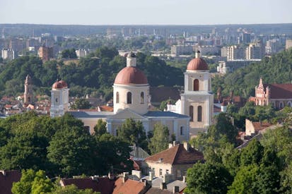 UNSPECIFIED - CIRCA 1900: Lithuania - Vilnius. Old Town (UNESCO World Heritage List, 1994). Orthodox Church of the Holy Spirit (founded 14th century
