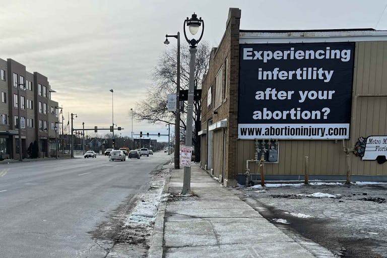 Photo: Pro-Life Wisconsin Image shows billboard stating, “Experiencing Infertility after Your Abortion?”