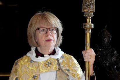 The incoming Archbishop of Canterbury, The Right Reverend Dame Sarah Mullally, conducts the Christmas Day Eucharist service at St Paul's Cathedral, London. Picture date: Thursday December 25, 2025. (Photo by Gareth Fuller/PA Images via Getty Images)