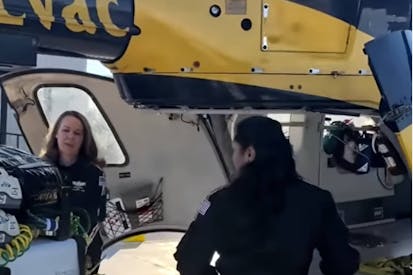 NICU transport nurse Janice Berry and coworker