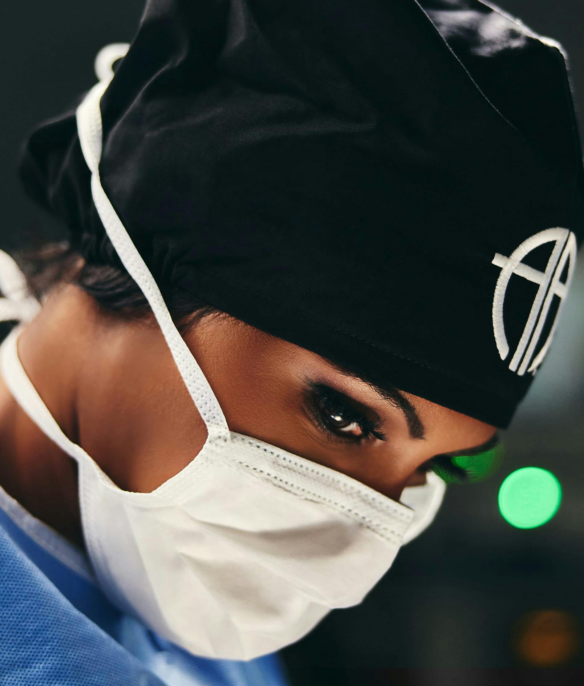 Dr. Anu Antony in her scrubs