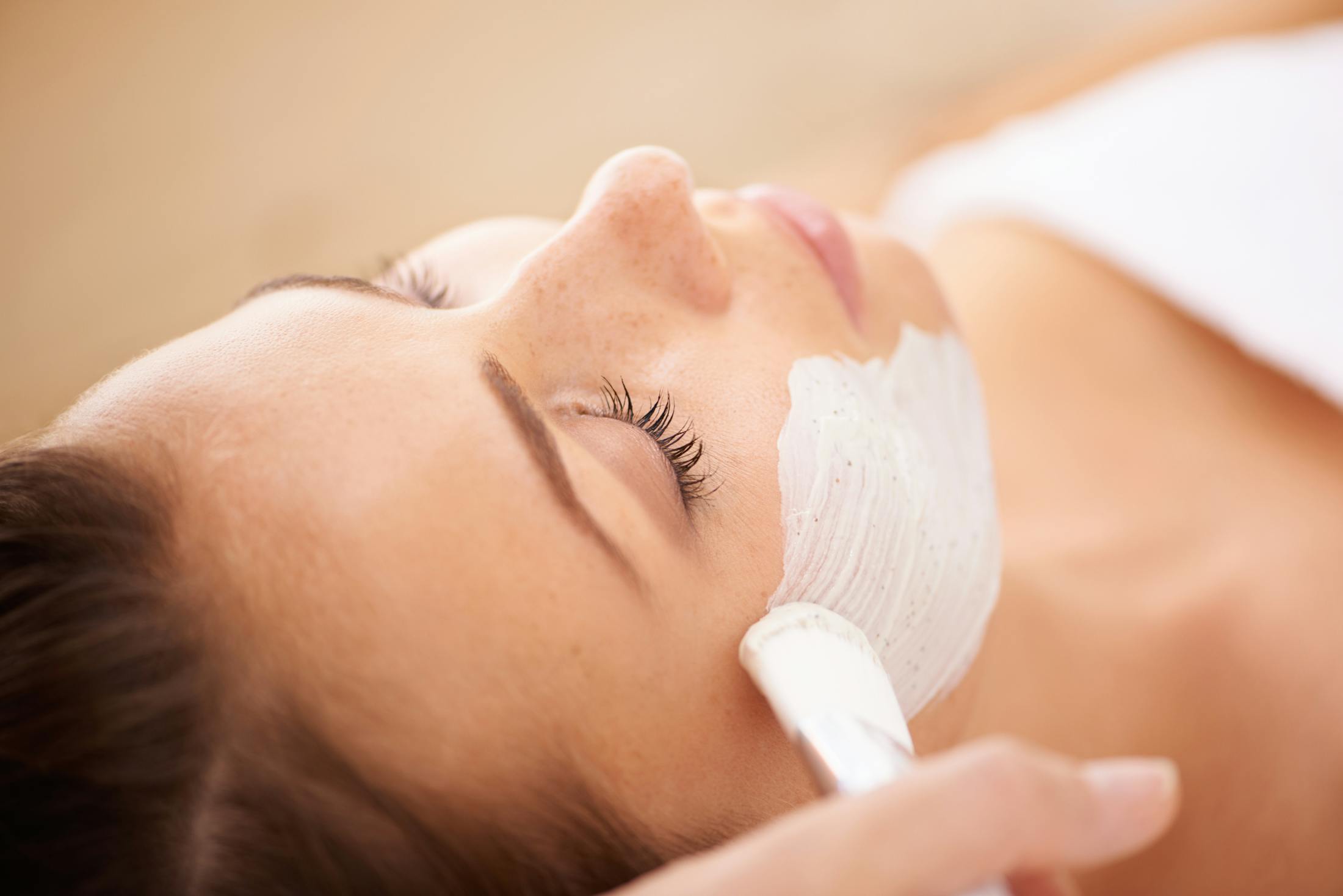 woman getting a facial