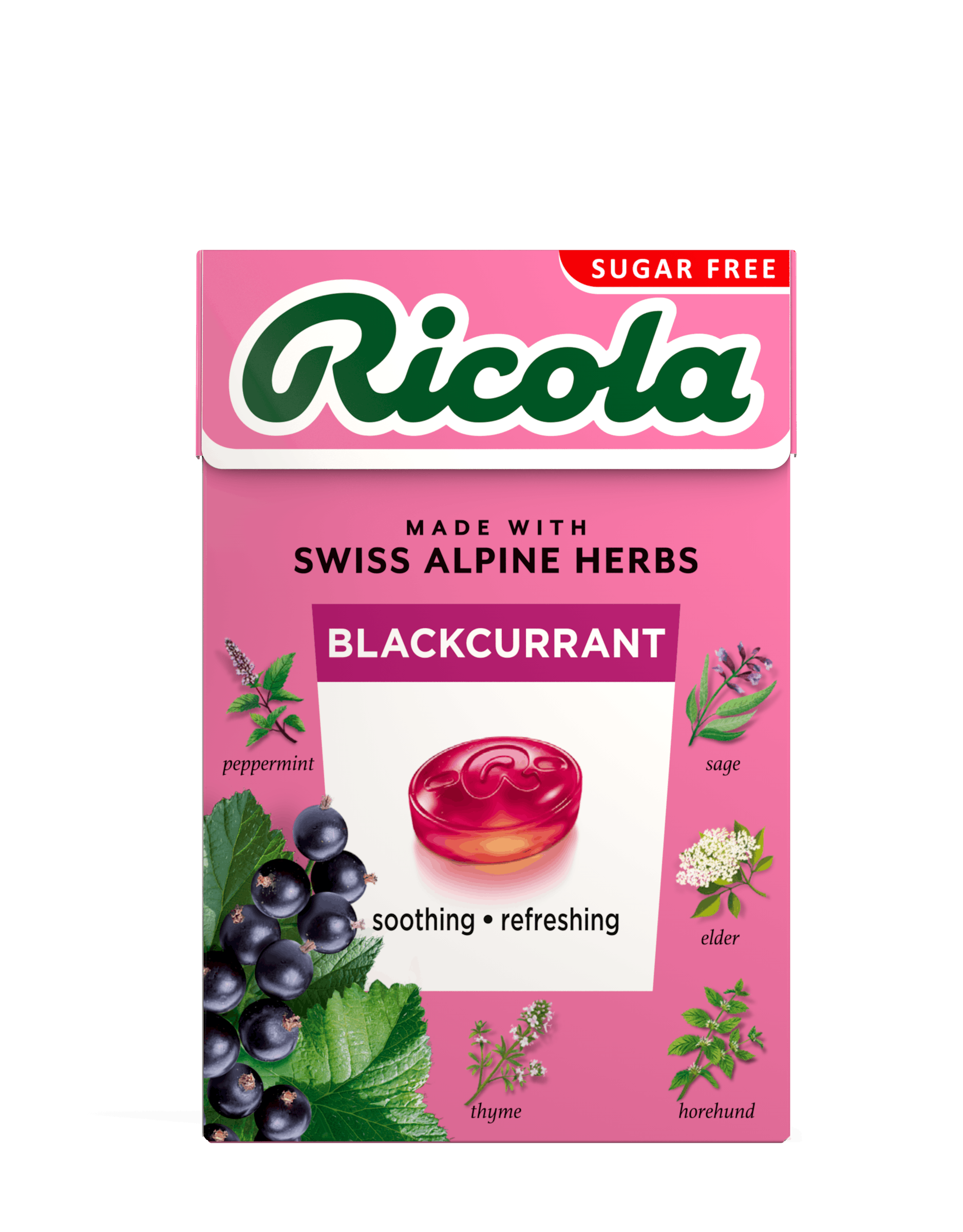 Box of Blackcurrant flavor drops