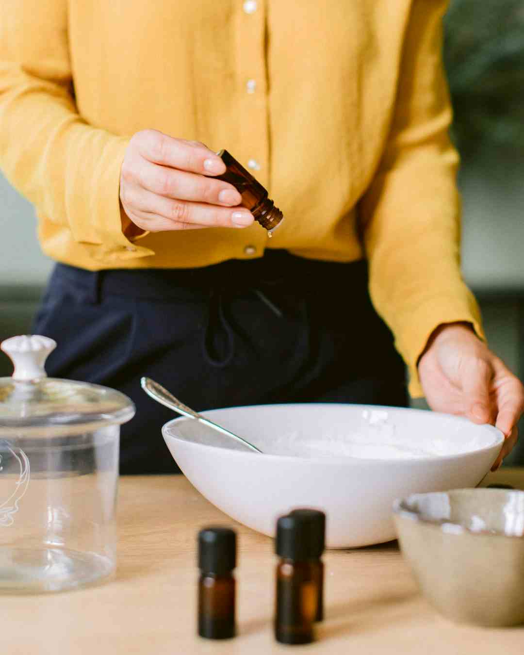 Shower melts with essential oils