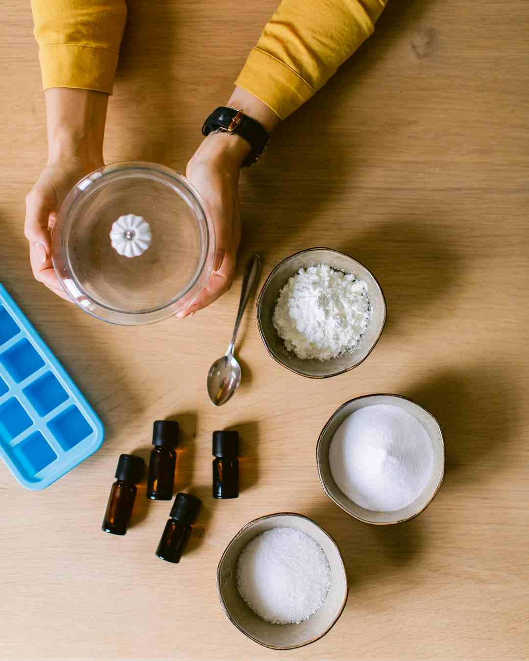 Shower melts with essential oils