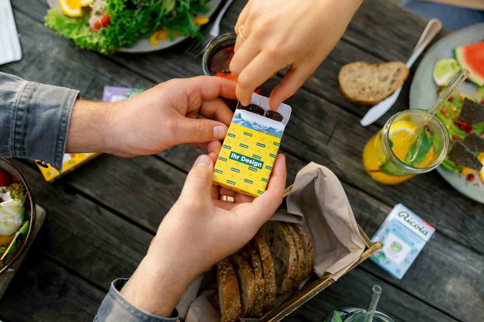 Teilen von Ricola-Produkten