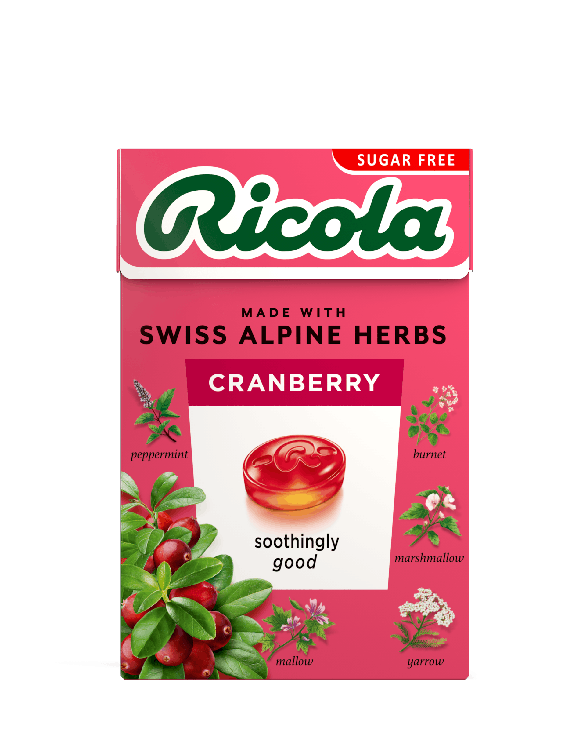 Box of Cranberry flavour drops