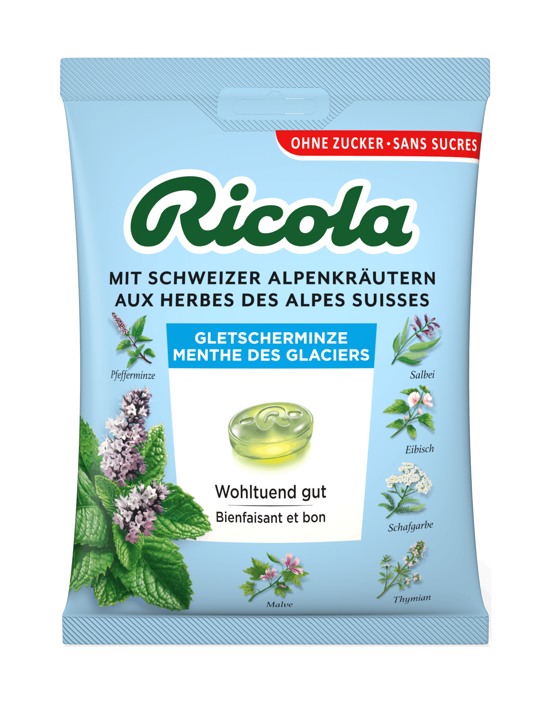 Sacchetto di gocce al gusto di menta glaciale