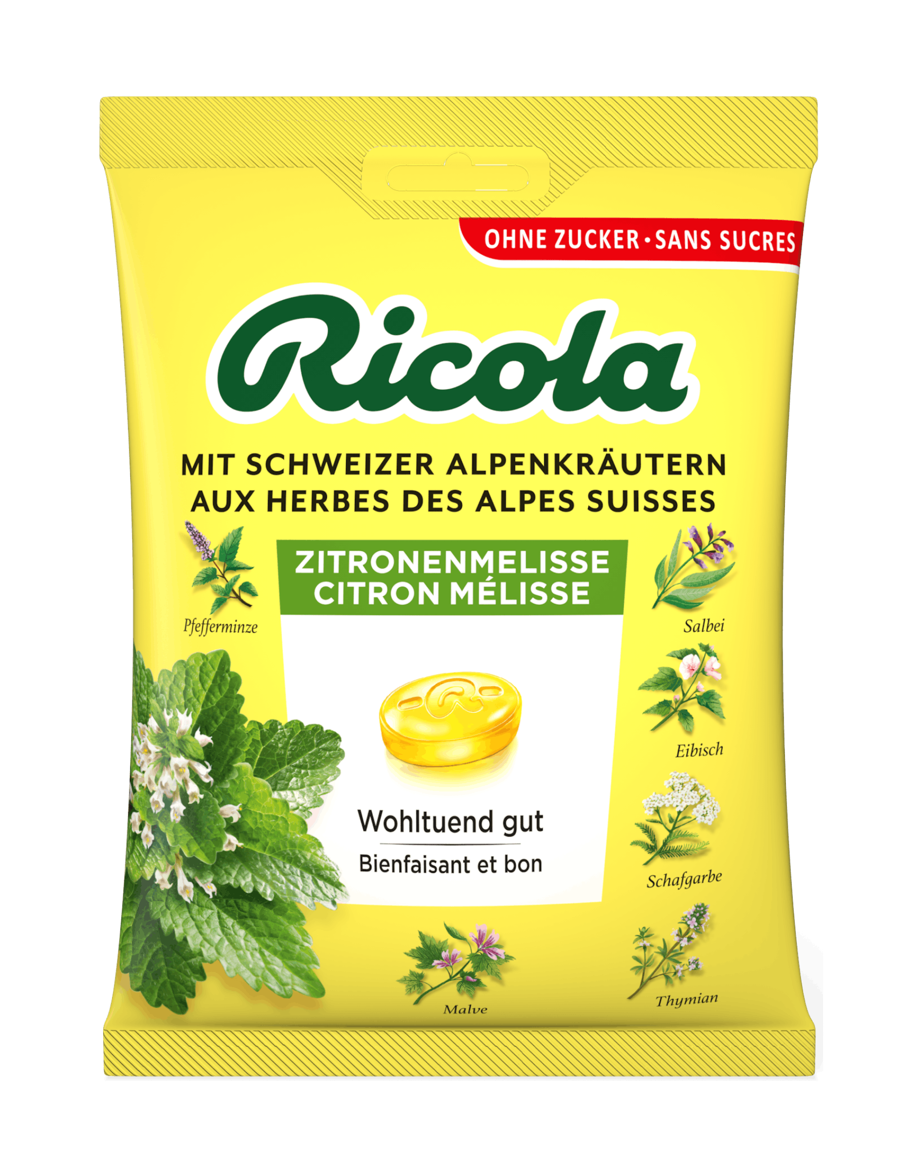 sacchetto di gocce aromatizzate al limone e menta