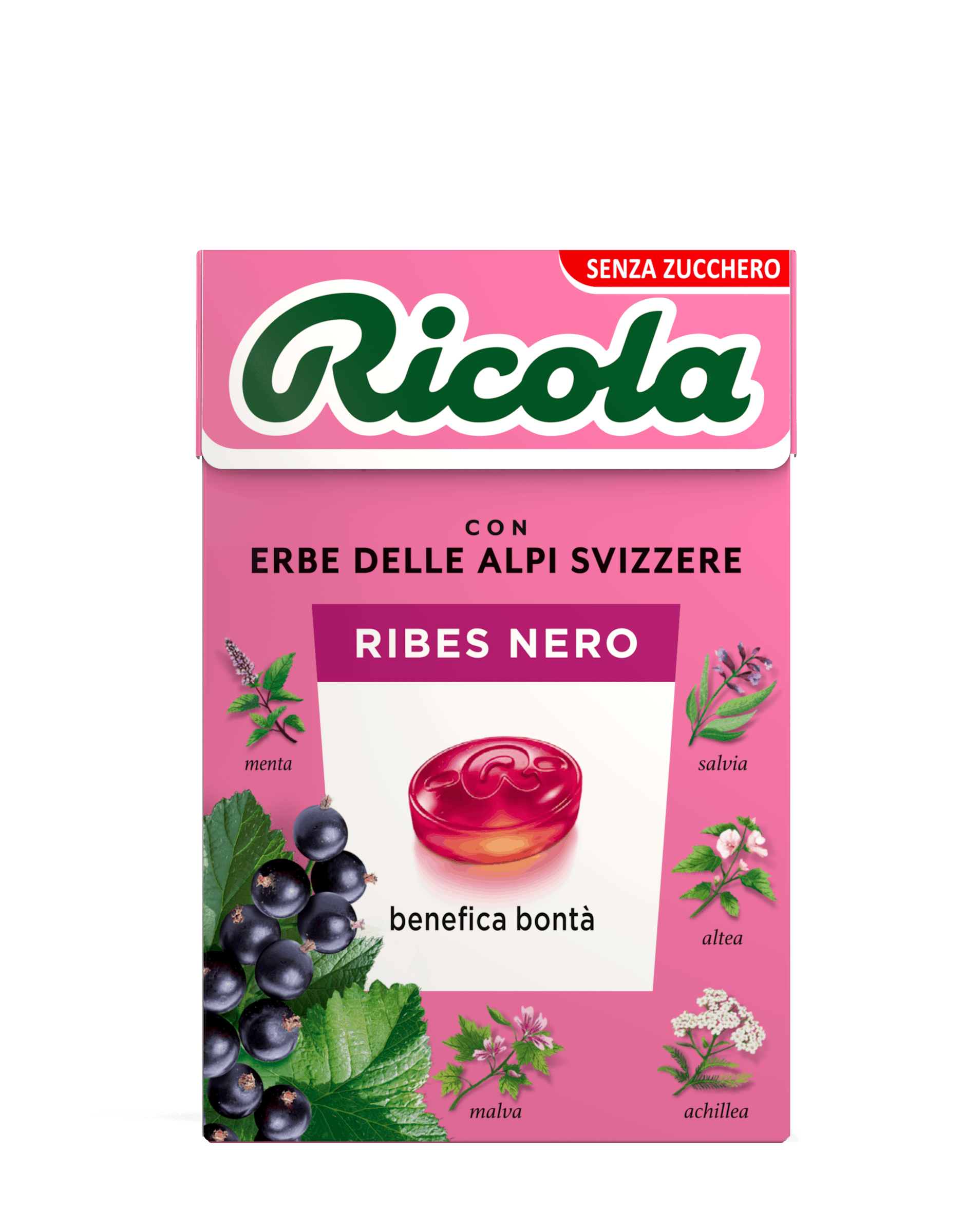 Scatola di gocce al gusto di ribes nero