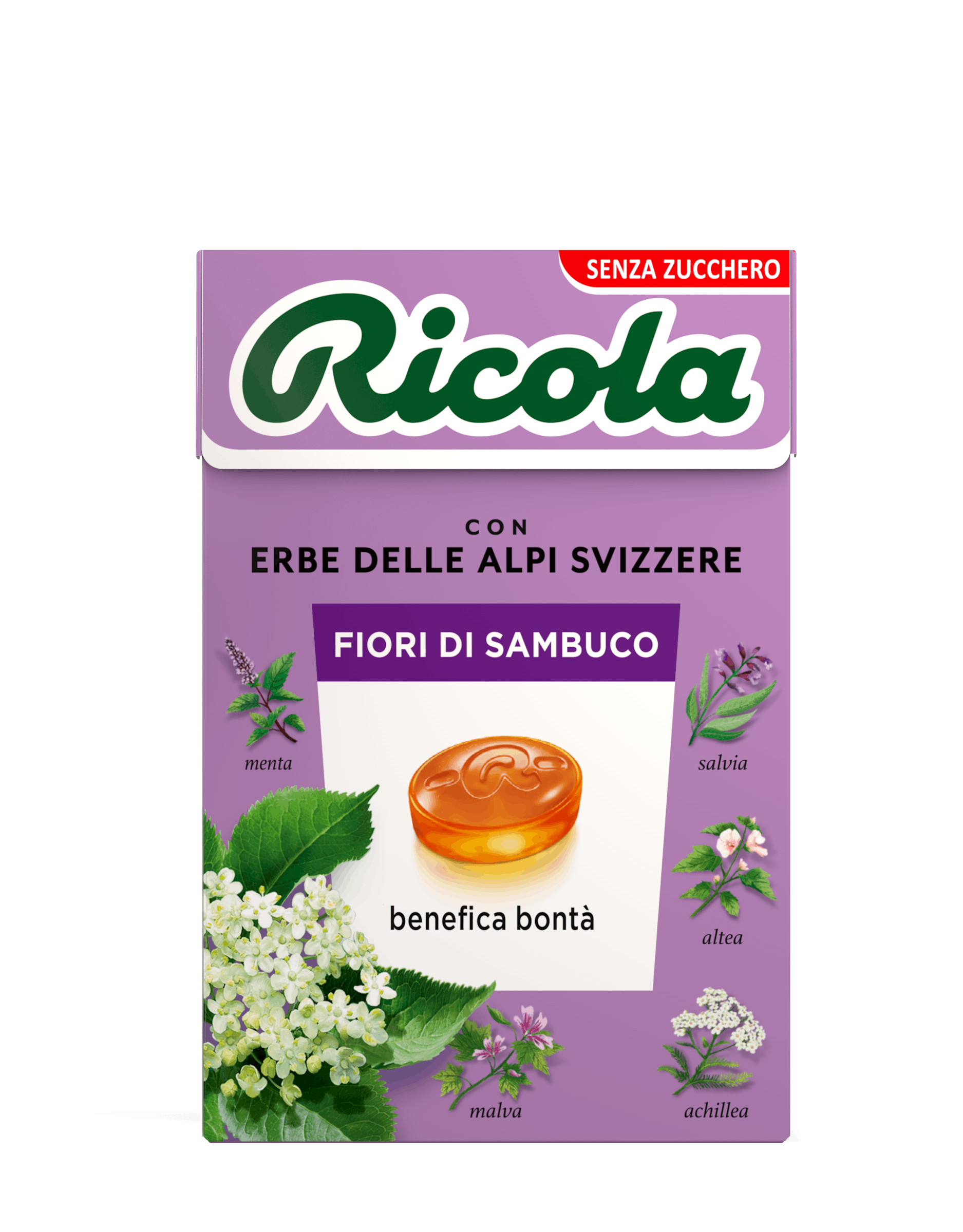 Scatola di gocce al gusto di fiori di sambuco