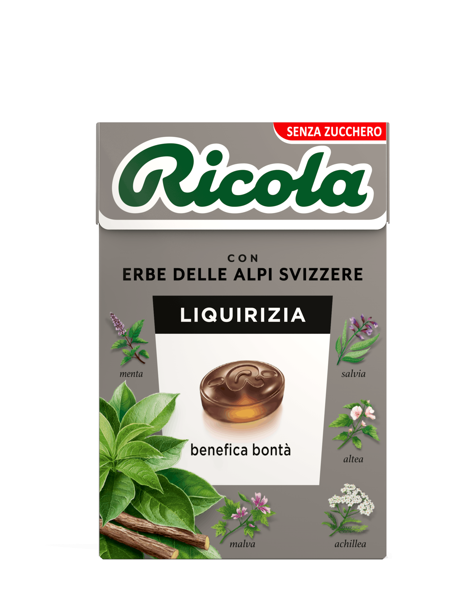 Scatola di gocce al gusto di liquirizia