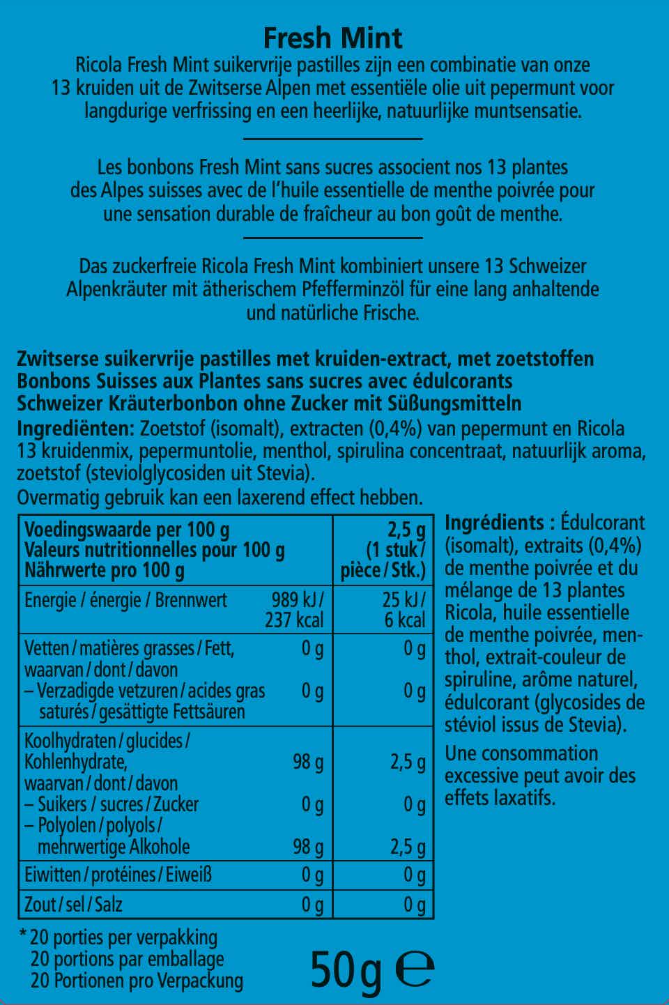 Product Information of Fresh Mint