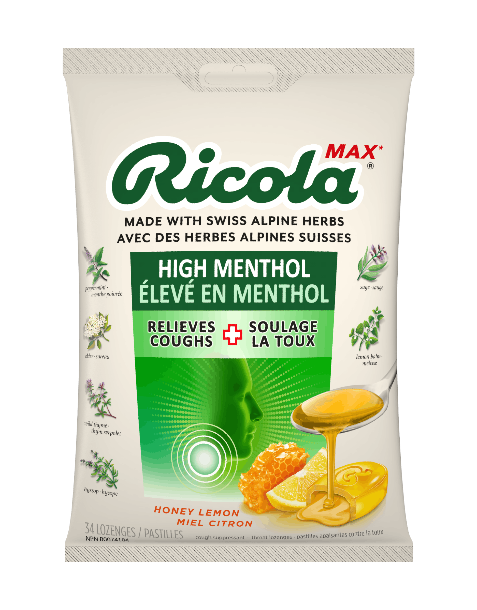 Bag of Honey Herbs MAX Throat Care Honey Lemon