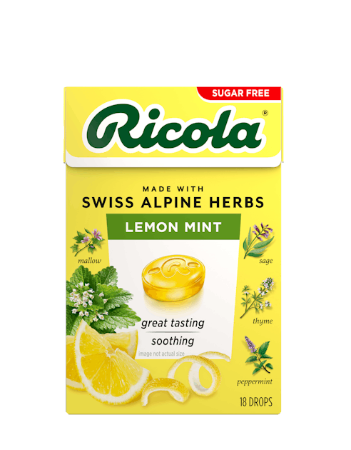 Try Our Sugar Free Lemon Mint Herbal Cough Drops | Ricola