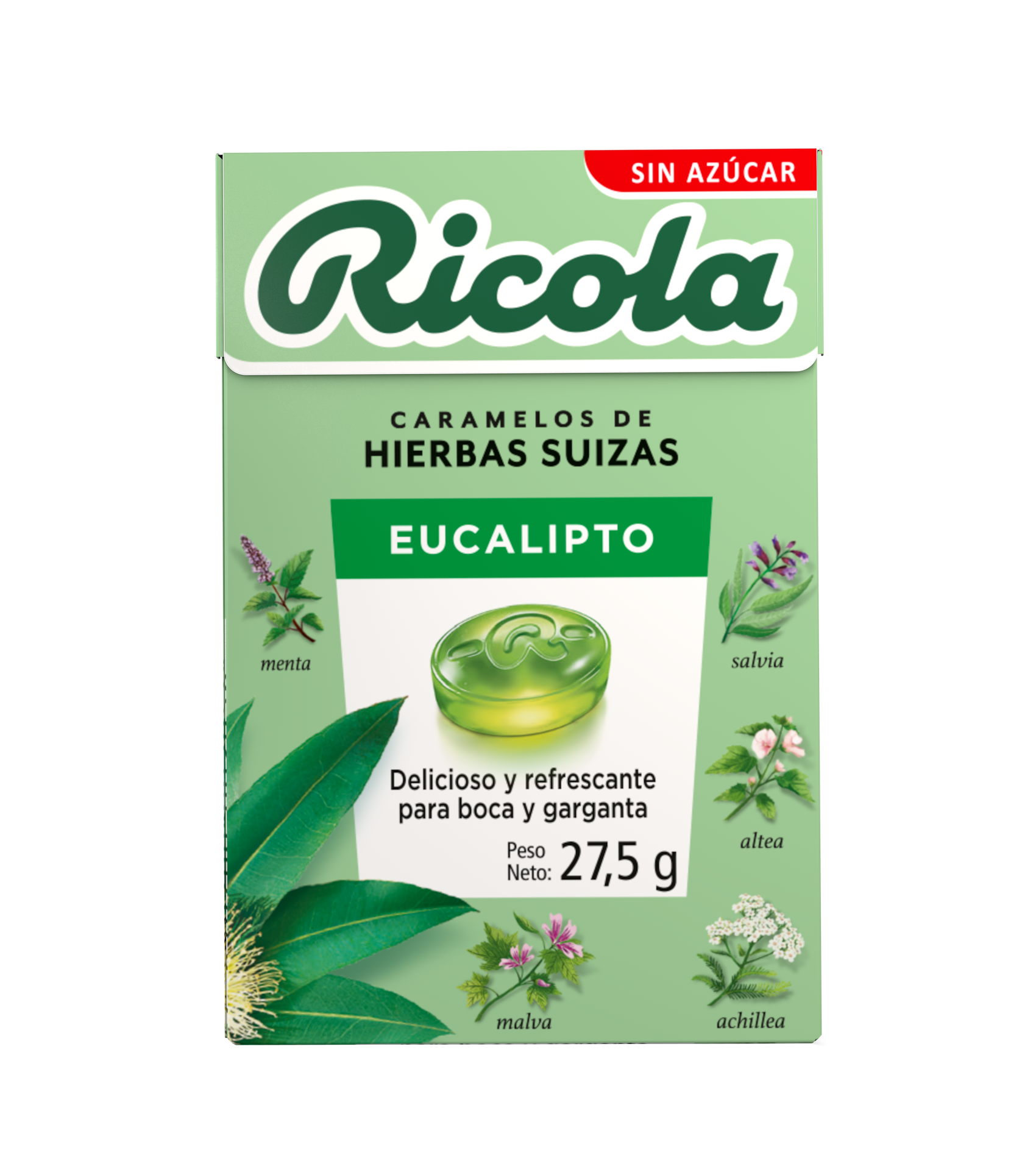 Caramelos de eucalipto sin azúcar en Perú | Ricola, image size:1700x1900