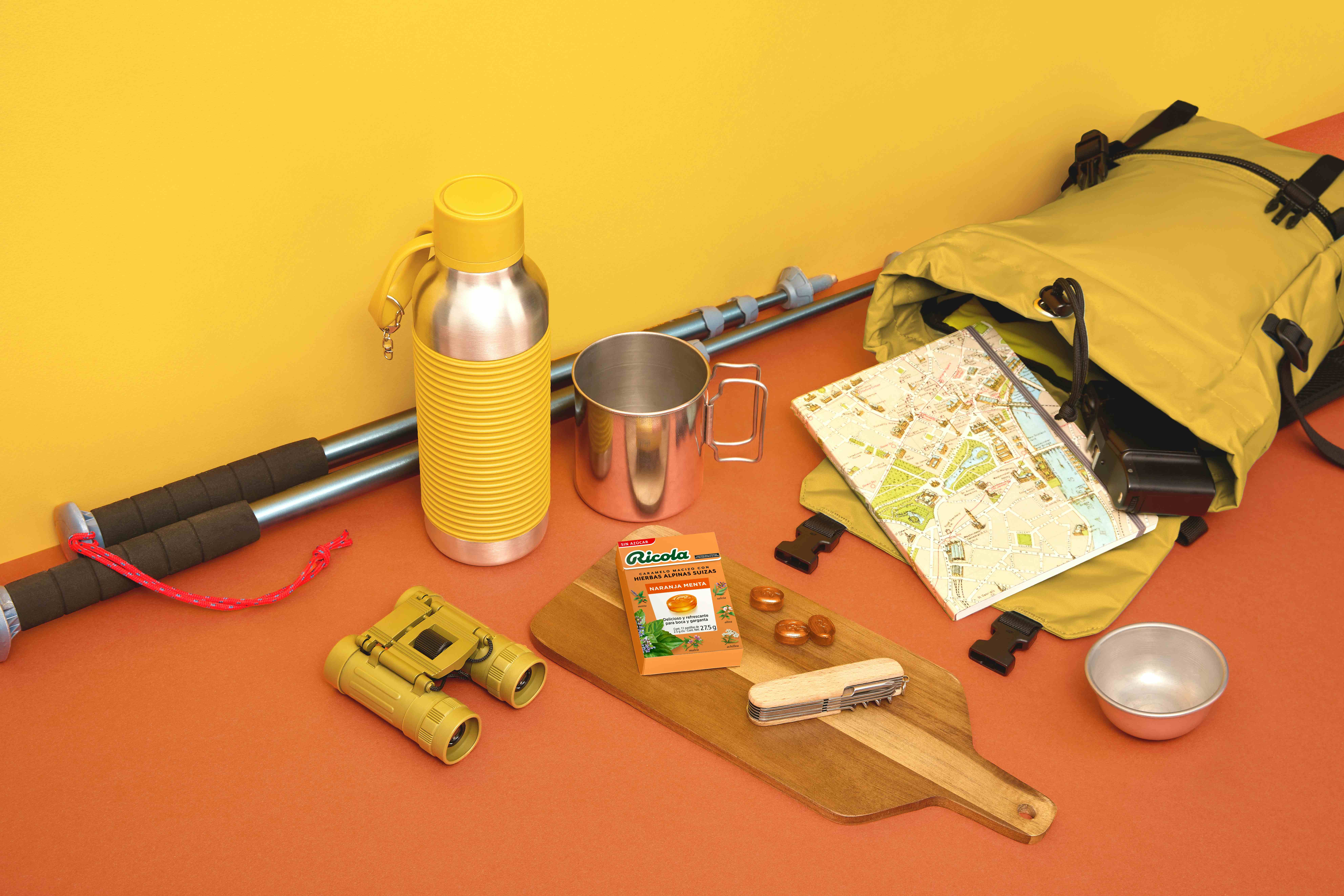 Caja de menta naranja