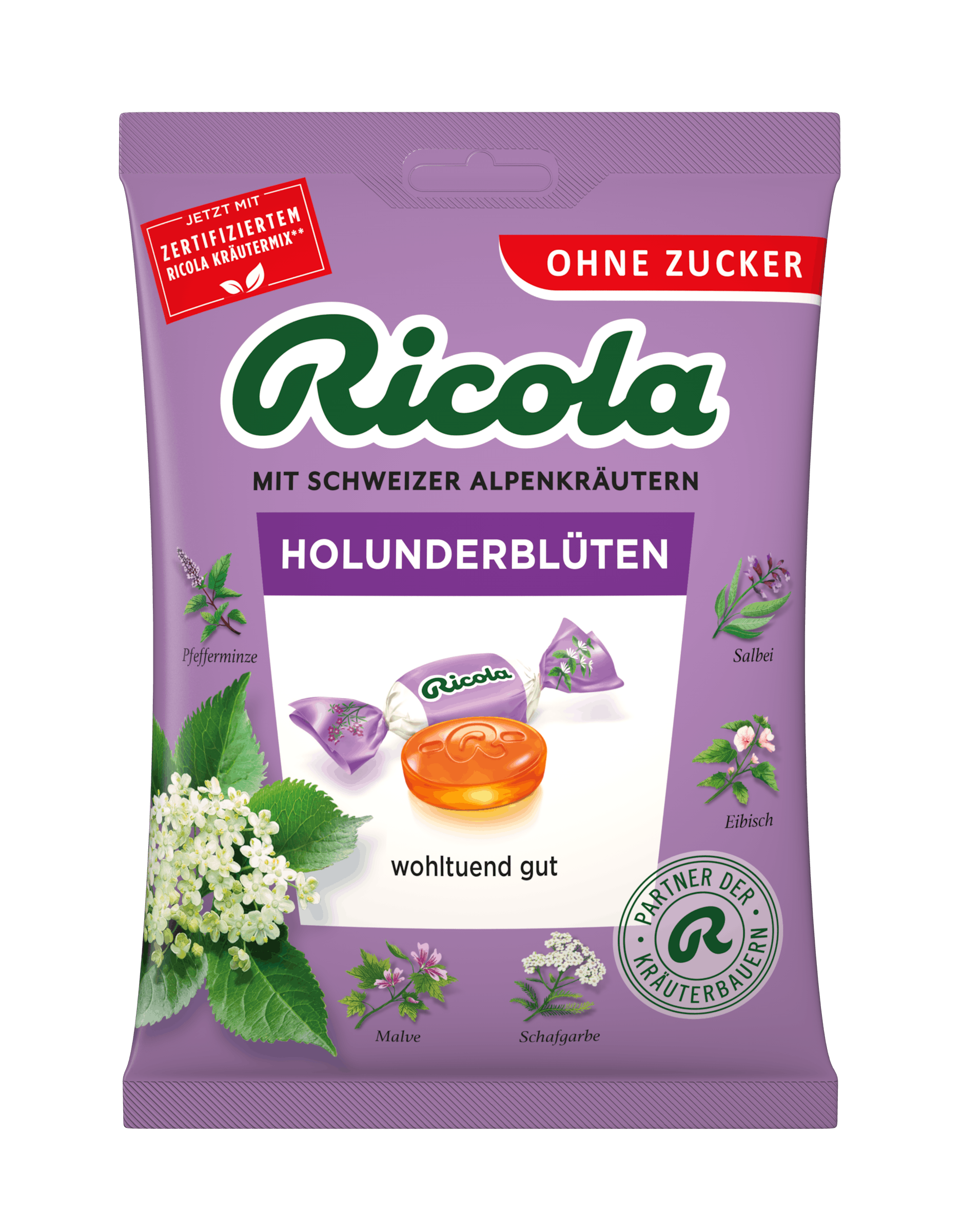 Beutel mit Holunderblüten