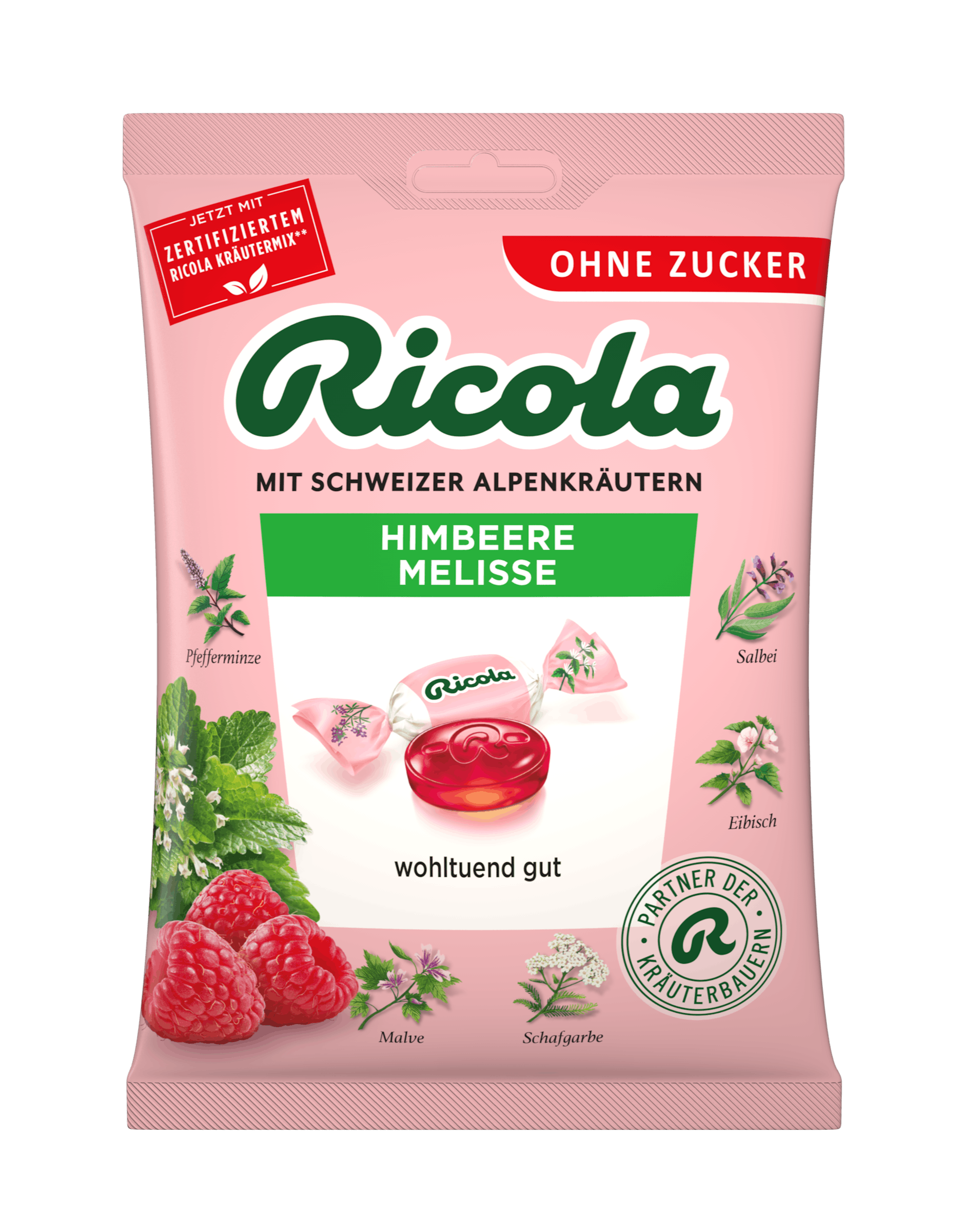 Beutel mit Himbeerminze