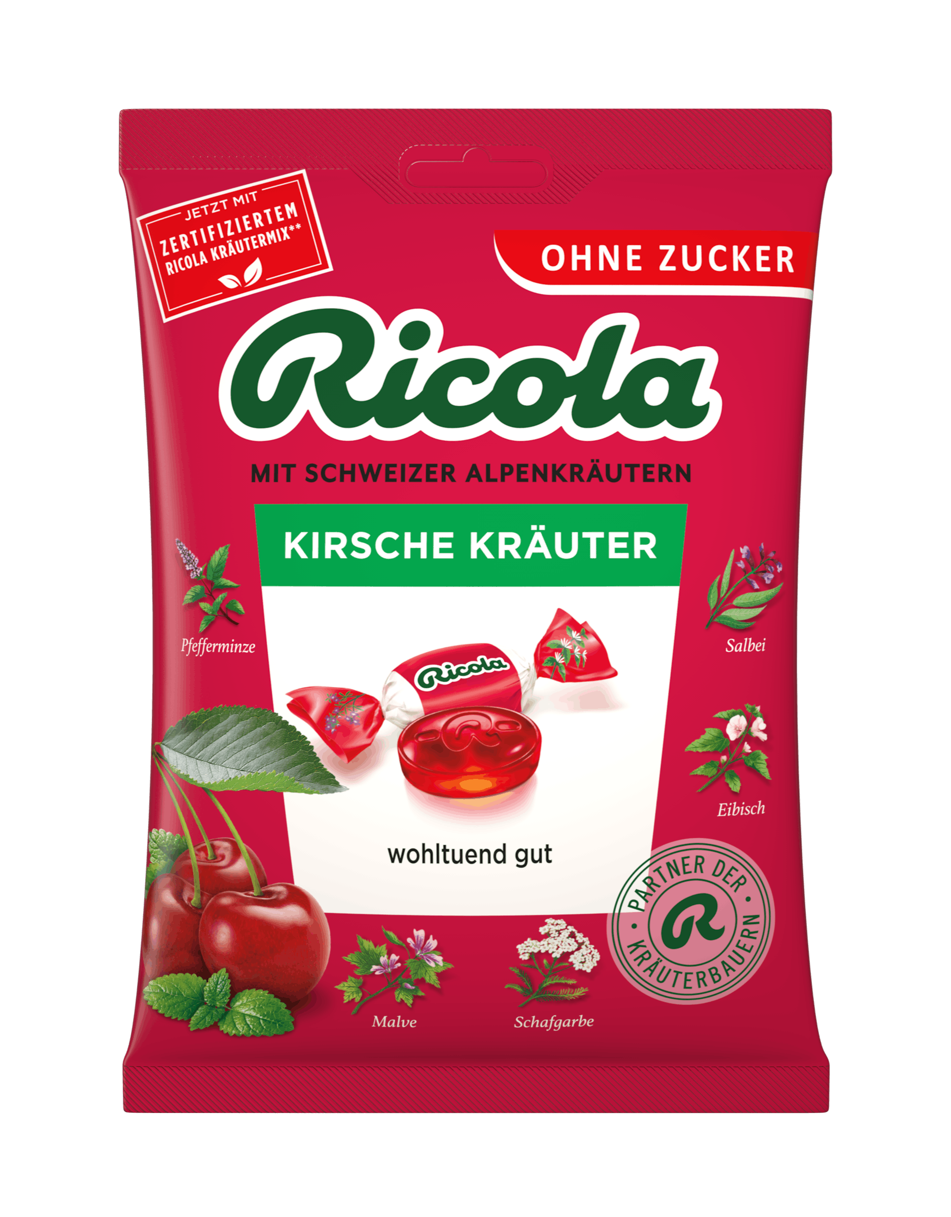 Beutel mit Kirschkräutern